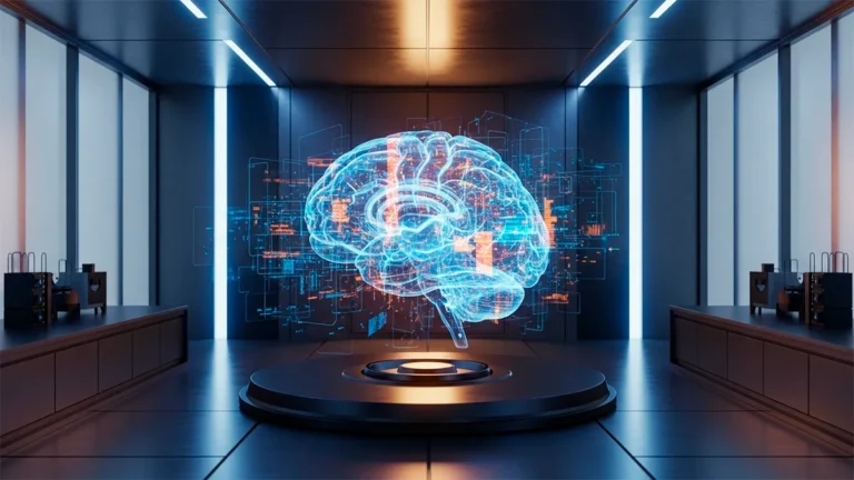 Голографический мозг в футуристичной лаборатории. Обзоры и Тест-Драйв Новых Нейросетей