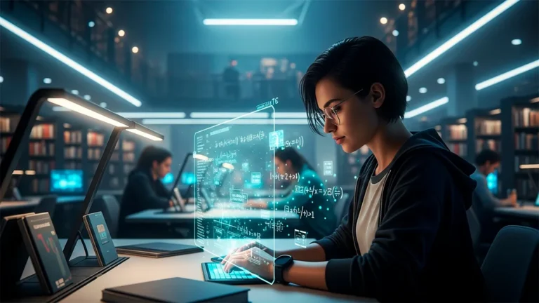 Студент использует нейросети для учебы 2026 для подготовки к экзаменам.