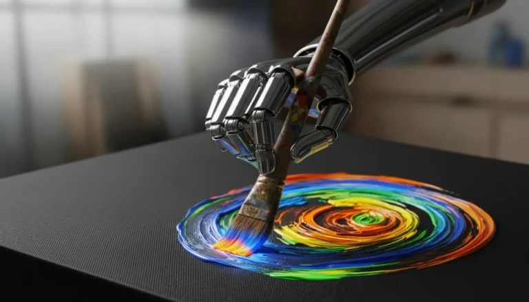 Рука бота рисует. Нейросети для изображений.