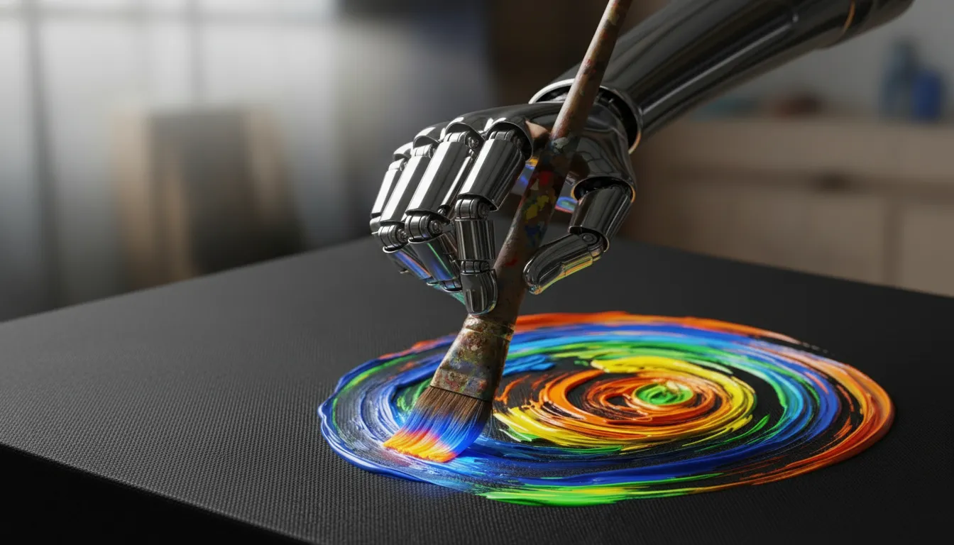 Рука бота рисует. Нейросети для изображений.