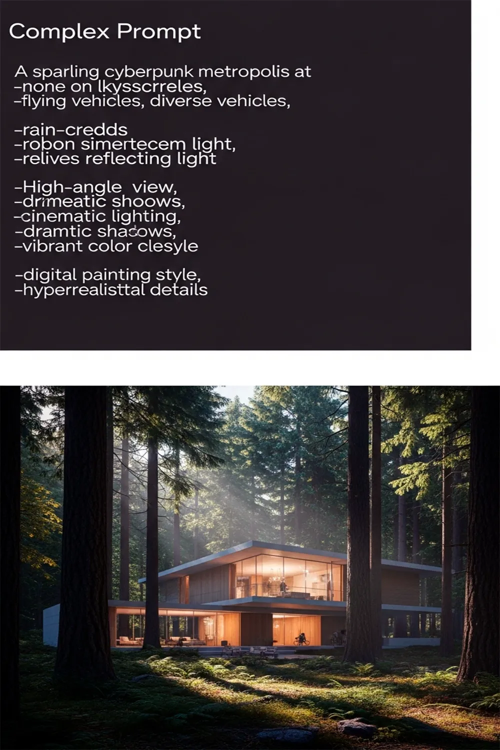 Пример генерации современной архитектуры в Midjourney V7 через промпт. Инструкция: как использовать нейросети для изображений 2026 без VPN.